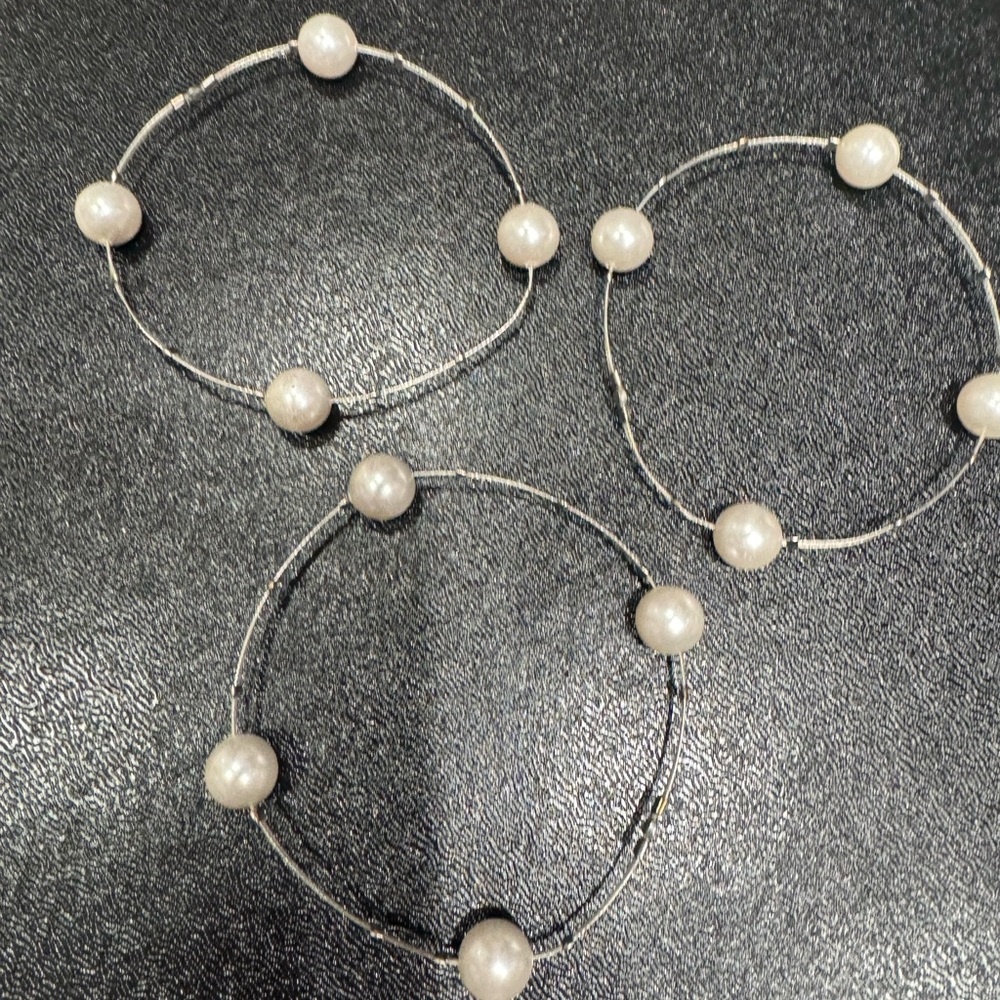 3 Stackable Pearl/Silver Brackets - image 6